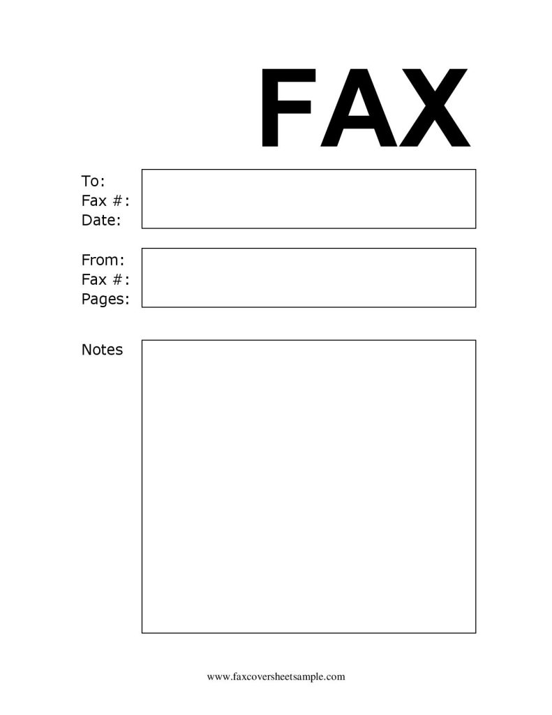 Basic Fax Cover Sheet PDF