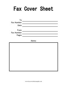 Free Printable Fax Cover Sheet PDF Fillable Template