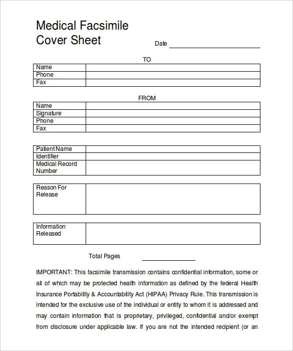 Free Printable Fax Cover Sheet with Confidentiality Statement