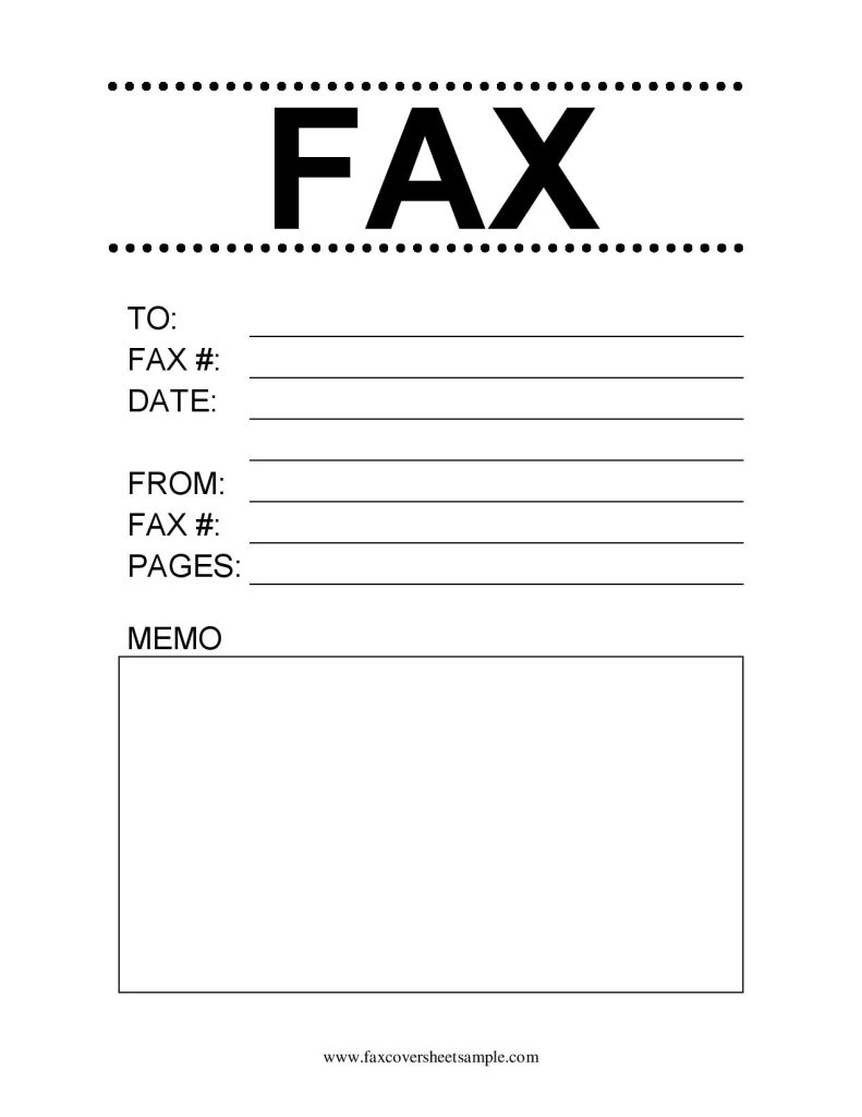 Free Printable Fax Cover Sheet Word