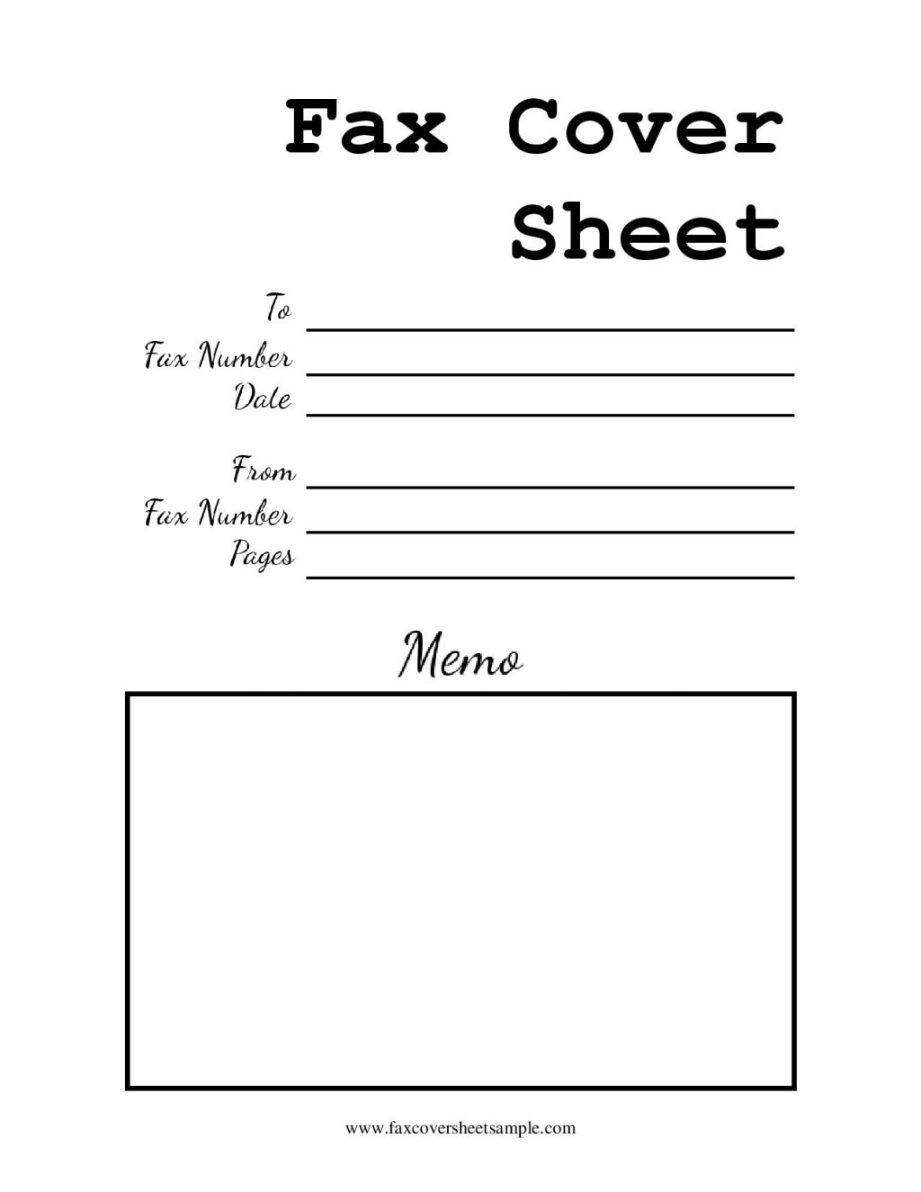 Free Printable Fax Cover Sheet Pdf Fillable Template