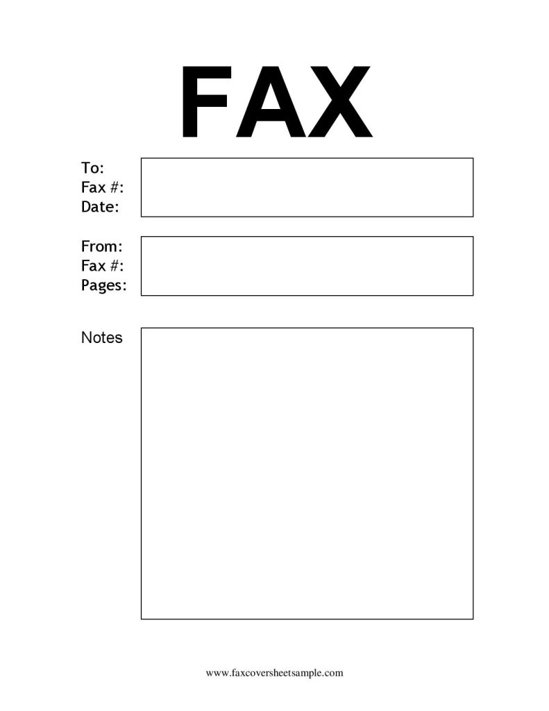 Fax Cover Letter Template Word