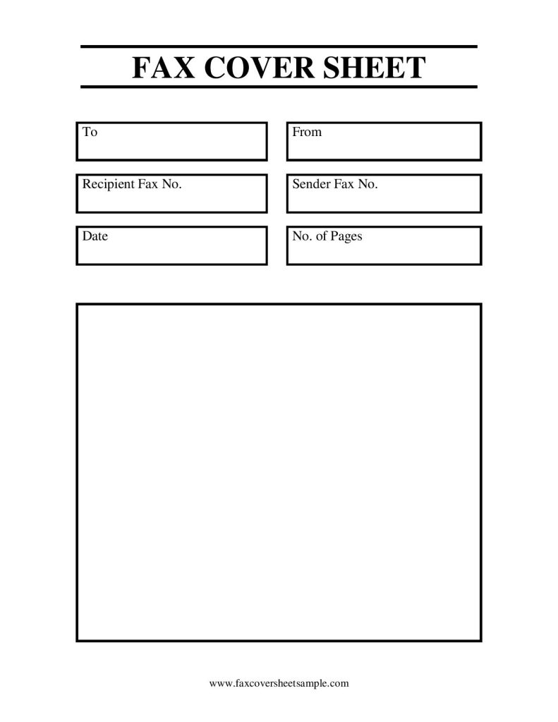 Free Printable Blank Fax Cover Sheet