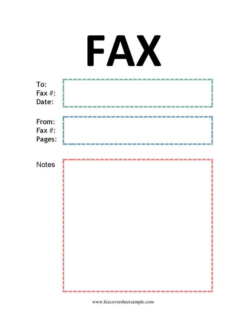 Blank Fax Cover Sheet Example