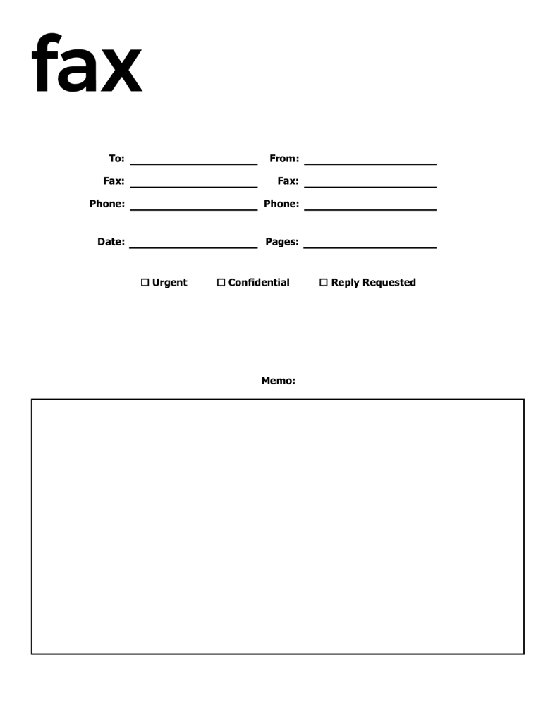 Free Simple Fax Cover Sheet